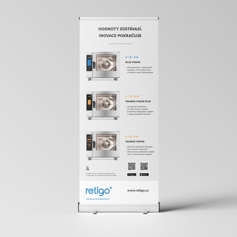 Roll-up šedý - 3 stroje